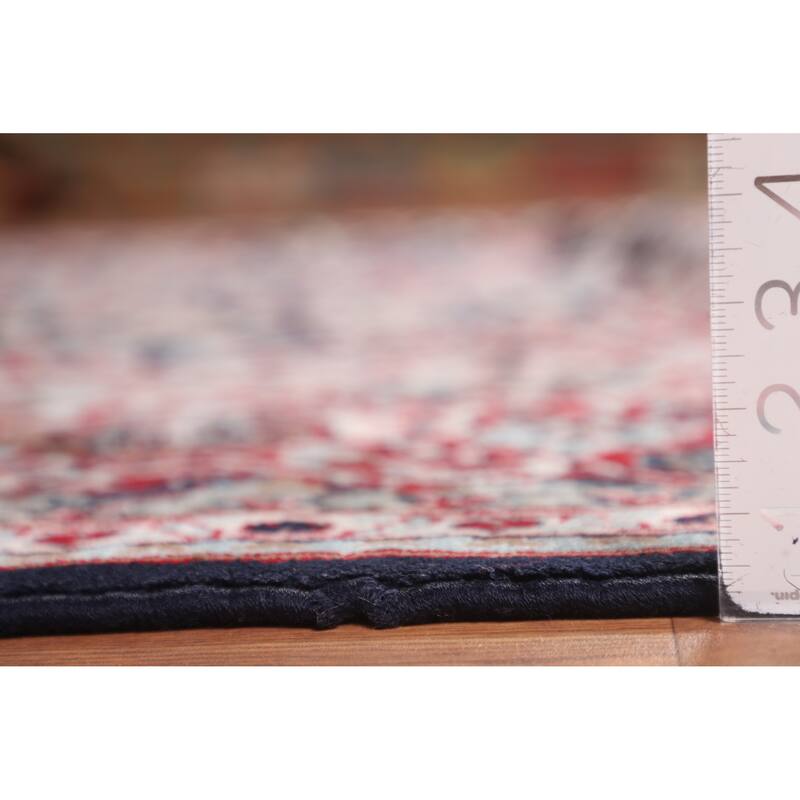 Navy Blue Kashan Turkish Area Rug Machine Made Carpet - 9'5" x 12'9"