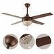 preview thumbnail 13 of 17, Bronze Crystal Fandelier 4-Blades Ceiling Fan with Light and Remote