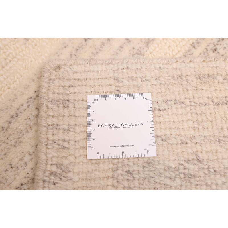 ECARPETGALLERY Hand-knotted Opulence Light Grey Wool Rug - 8'0 x 9'10