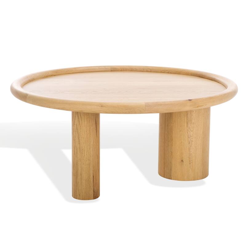 SAFAVIEH Couture Madelynn Round Wood Coffee Table - 35"W x 35"D x 15"H