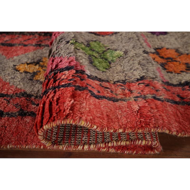 Plush Moroccan Oriental Area Rug Hand-Knotted Wool Carpet - 7'6"x 10'11"