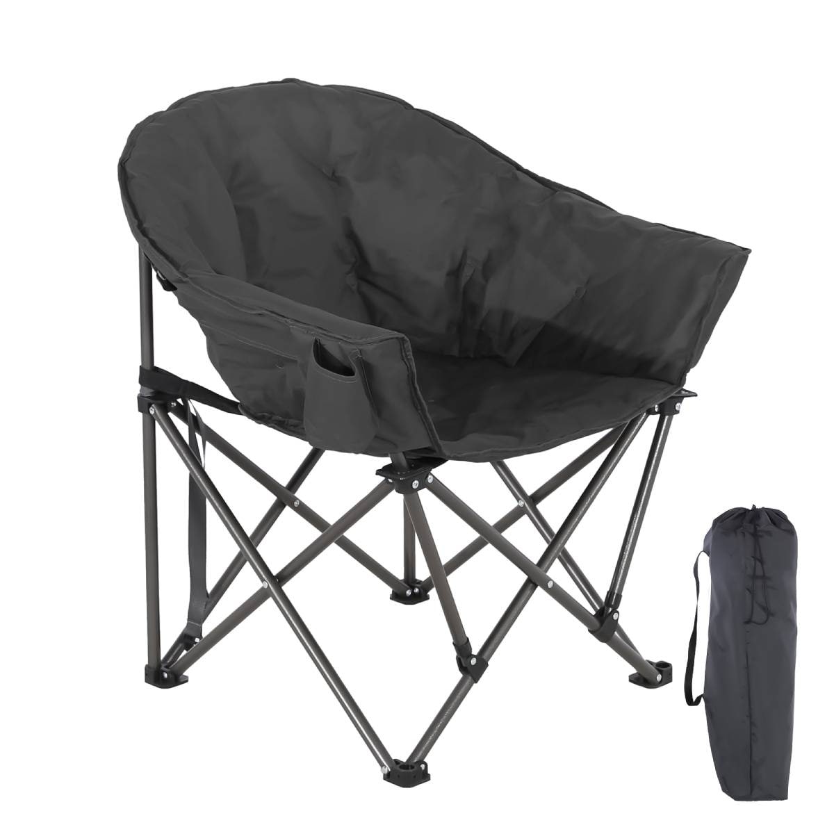Comfy Camping Chairs Outdoor Folding Chair with Side Pocket