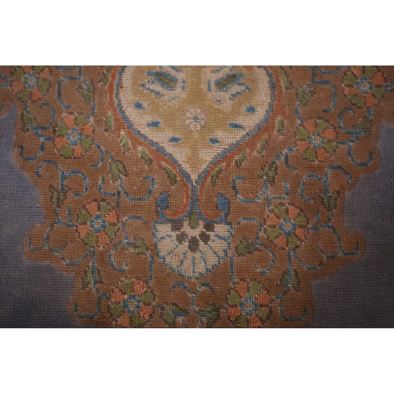 Blue Tabriz Persian Vintage Area Rug Handmade Living Room Wool Carpet - 8'0"x 11'7"