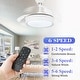 preview thumbnail 31 of 38, 36" Modern Retractable Ceiling Fan with Led Light, 6-Speed Reversible Ceiling Fan with Remote - 36