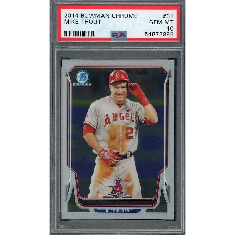 Mike Trout 2014 Bowman Chrome Baseball Card #31 Graded PSA 10 - 8'6" x 11'6"