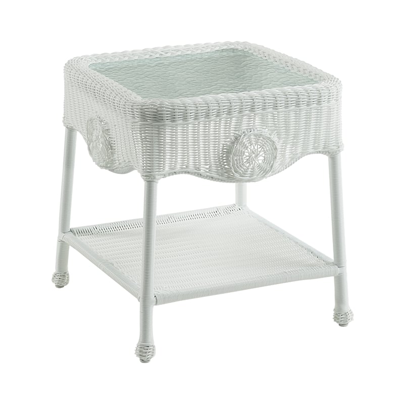 Riviera 18-inch Resin Wicker Side Table