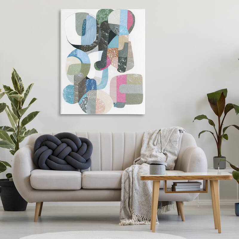 Stupell Pastel Shapes Intertwined Canvas Wall Art Design By Coco Good