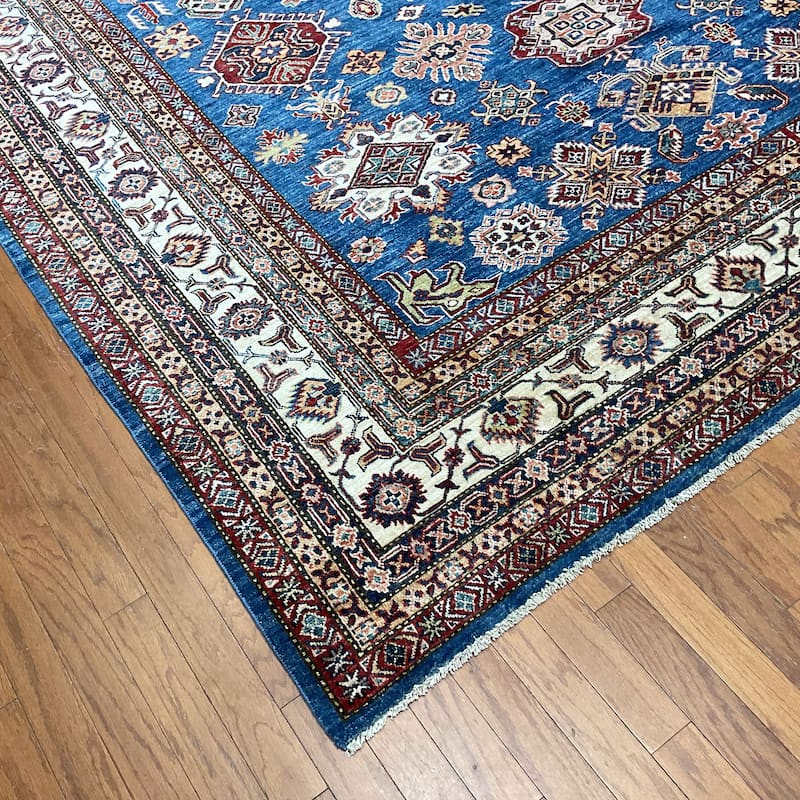 HERAT ORIENTAL Handmade Afghan Super Kazak Wool Rug - 9' x 12'2"
