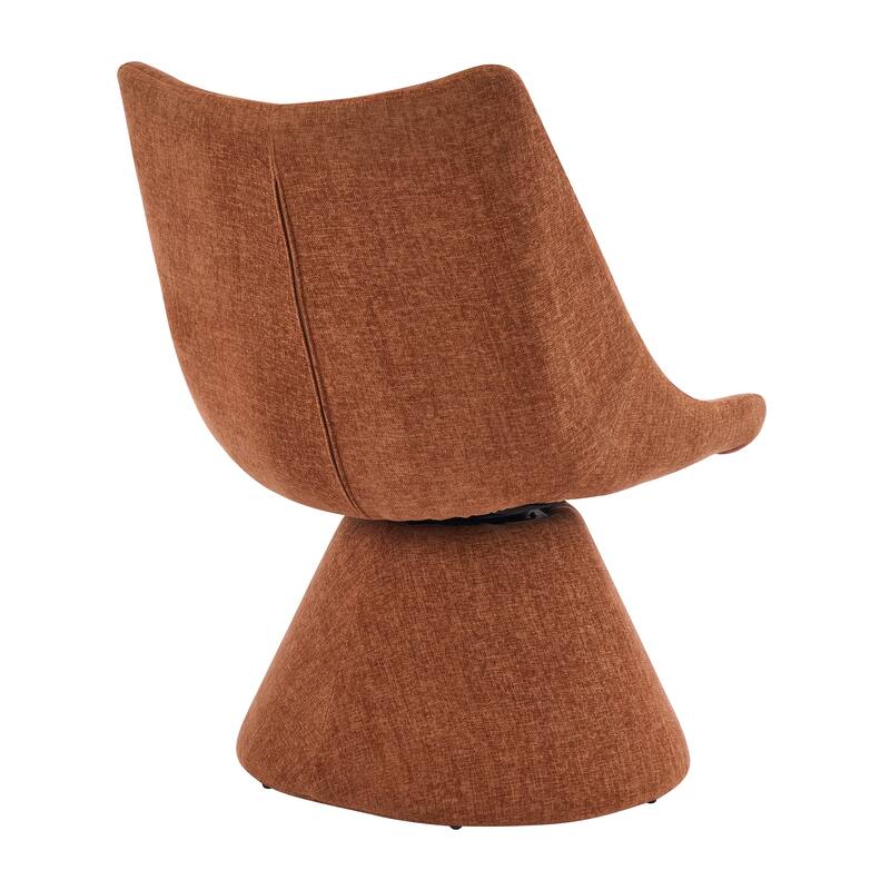 Christopher Knight Home - Modern 180° Swivel Upholstered Dining Chairs Set with Metal Frame & Wrap-round Design, Set of 2