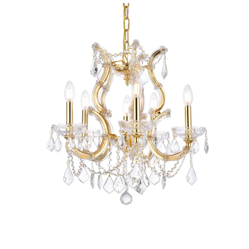 Fleur Illumination Collection Pendant D:20in H:25in Lt:6 Gold Finish