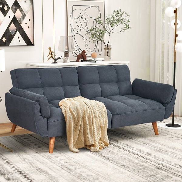 Small Couch Convertible Velvet Futon Sofa Bed 71