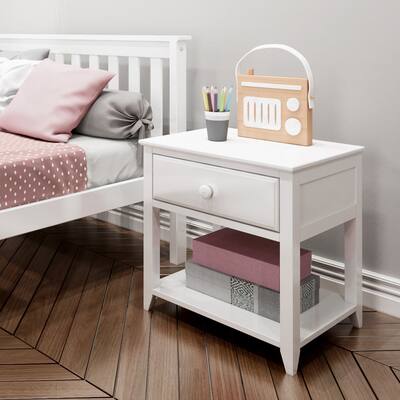 Max and Lily Nightstand with Drawer and Shelf