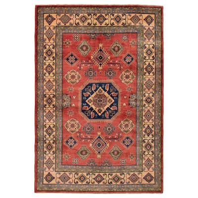 ECARPETGALLERY Hand-knotted Finest Ghazni Red Wool Rug - 6'6 x 9'9