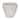 Plant Pot - Ivory Ceramic Round Iridescent Floral Crown, 6"