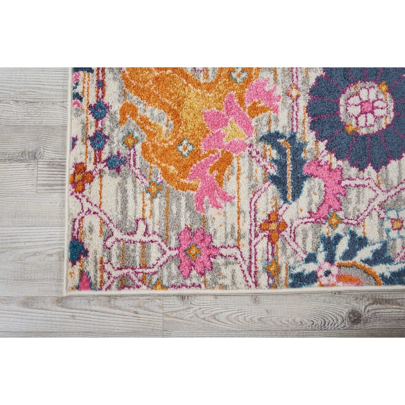 Nourison Passion Boho French Country Floral Area Rug.