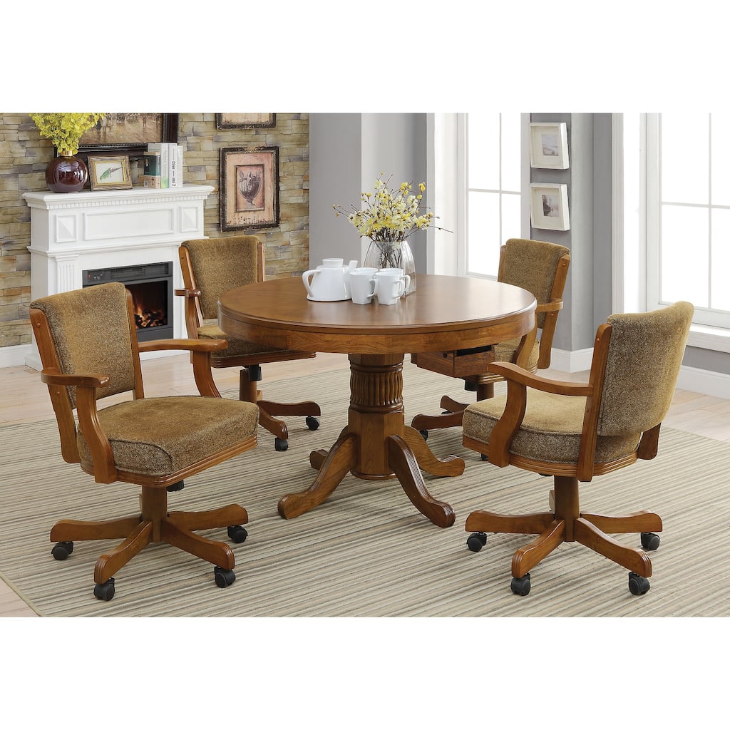 Mitchell 5-piece Amber Dining and Game Table Set
