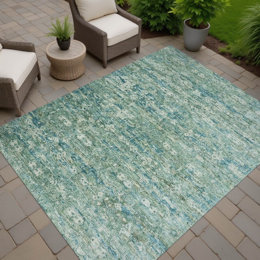 Machine Washable Indoor/ Outdoor Traditional Harmony Chantille Rug