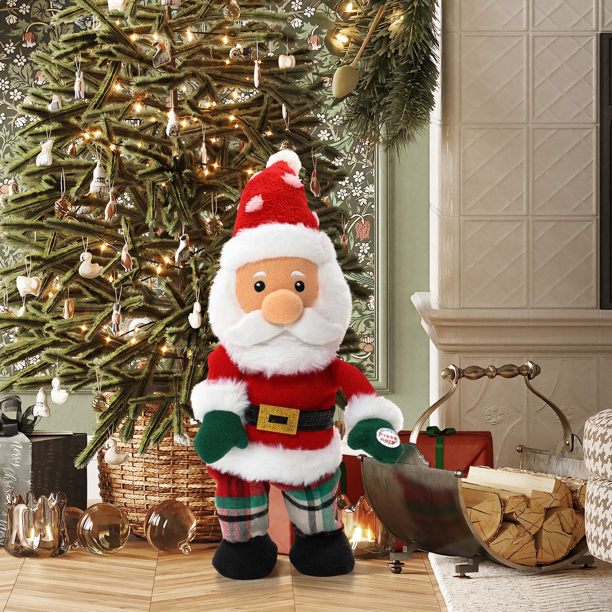 【新品未使用】Sing Along Santa ピアノ人形 Amazon.com: STOBOK Dancing and Singing Santa Claus Doll Battery
