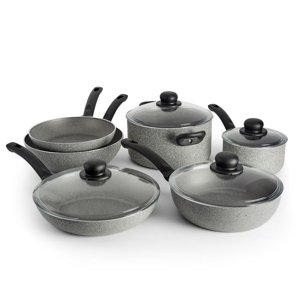 Deen Family 8-Piece GranIT Nonstick Stainless Steel Cookware Set
