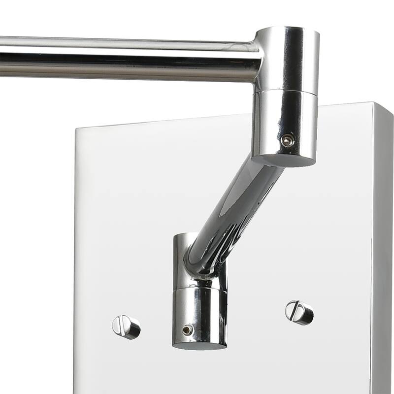 Elk Home Luca Polished Chrome With White Metal Shade 1 Light Sconce