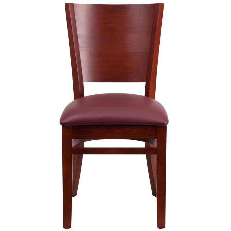 Solid Back Wooden Restaurant Chair - 17.25"W x 20.5"D x 33.5"H