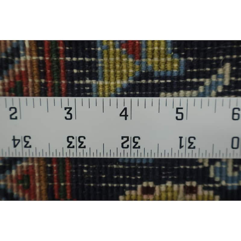 Hand Knotted Oriental 100% Wool Carpet Traditional Geometric Coral Tabriz Area Rug - 9' 3'' X 6' 5''