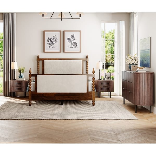 dresser night stands BOLUO White Nightstand with Fabric Drawers, Large Stand 3 Drawer for Bedroom, Closet, Girls Modern : Home & Kitchen all featuring clean lines Furniture of America Sander 3-Piece
