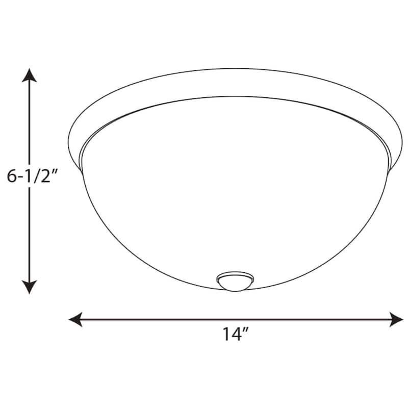 Progress Lighting 2 Light 14" Wide Flush Mount Bowl Ceiling Fixture