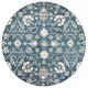 preview thumbnail 18 of 28, Alora Decor Napoli Hand-tufted Floral Scrollwork Wool Rug 8' Round - Blue
