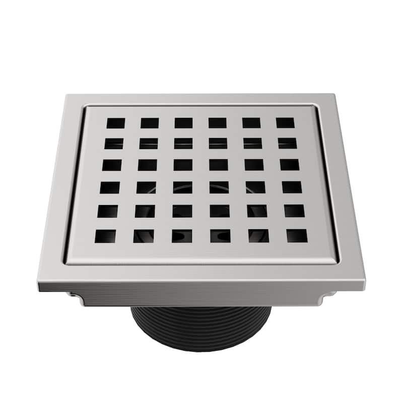 VIGO Elan Square Shower Drain - Brushed Nickel