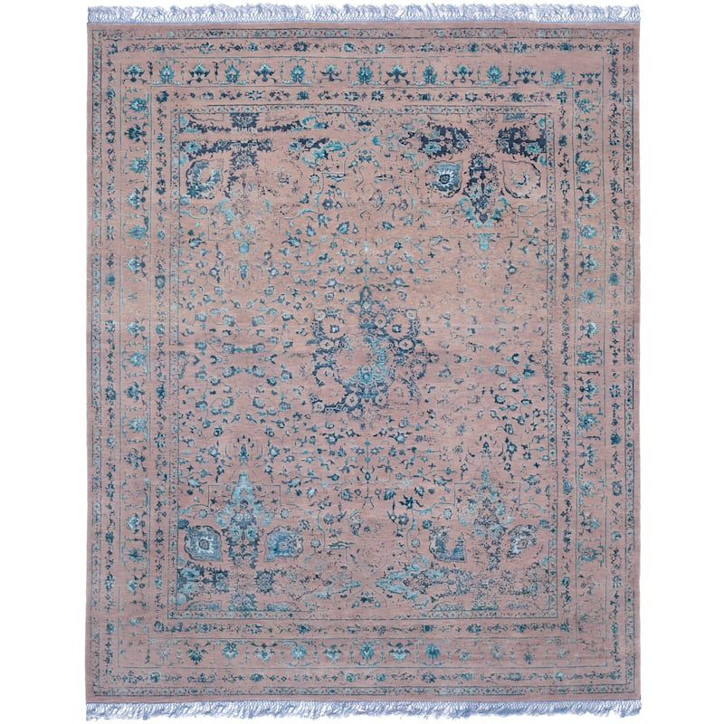 SAFAVIEH Couture Handmade Dream Rosane Vintage Boho Oriental Wool - 6' x 9' - Blue/Ivory