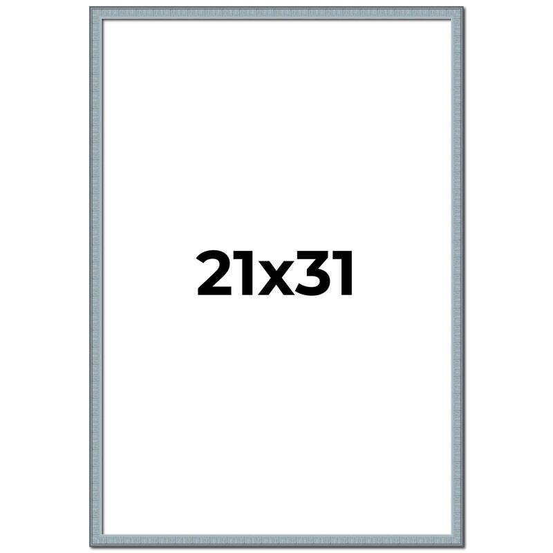 21x31 Frame Rustic Sky Blue Solid Wood Picture Frame | 0.75 Inch