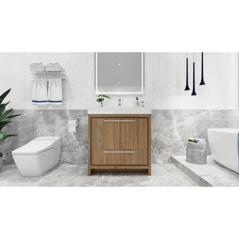 Dove 36'' Freestanding Vanity with Reinforced Acrylic Sink