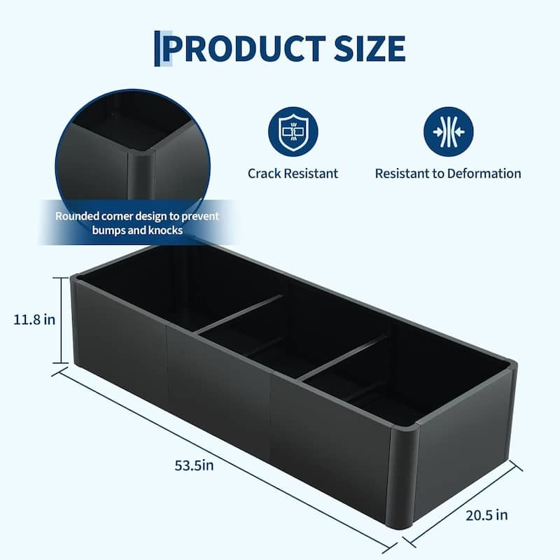 53.5" Modern Raised Garden Bed Planter, Ideal for Yard, Patio with Base - N/A