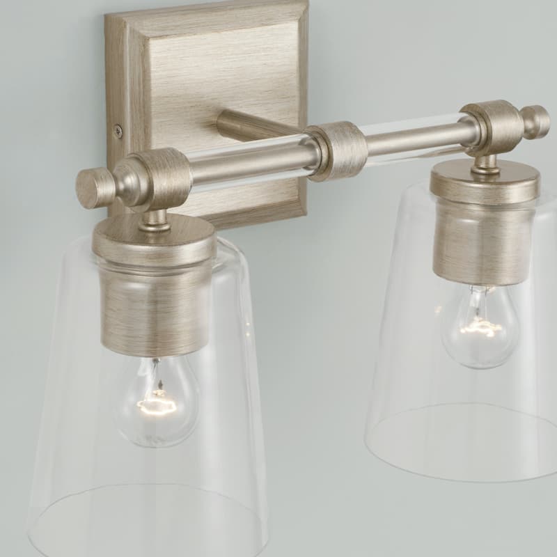 Breigh 2-light Brushed Champagne Bath/ Vanity Fixture