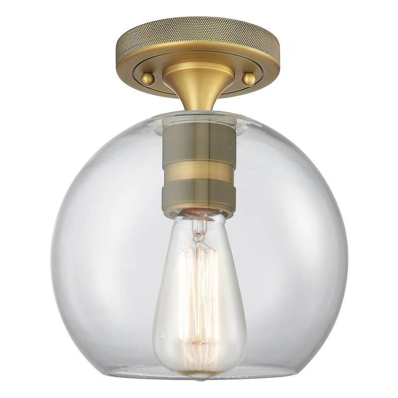 Innovations Lighting 434-1F-G122-8 Crown Point 8" Wide Semi-Flush - Brushed Brass