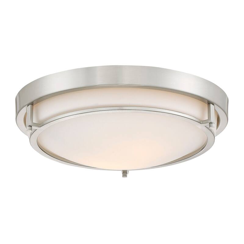 Trade Winds Felton 2-Light 13" Ceiling Light For Hallways and Bedrooms - Brushed Nickel