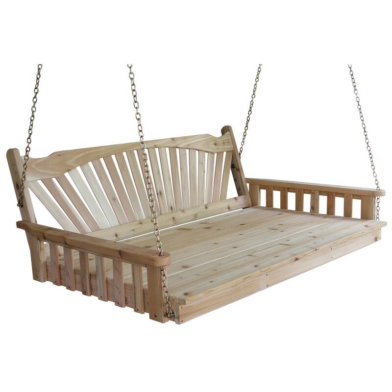 Cedar 4' Fanback Swingbed