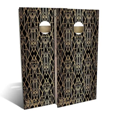 Art Deco Outdoor Cornhole Board Set