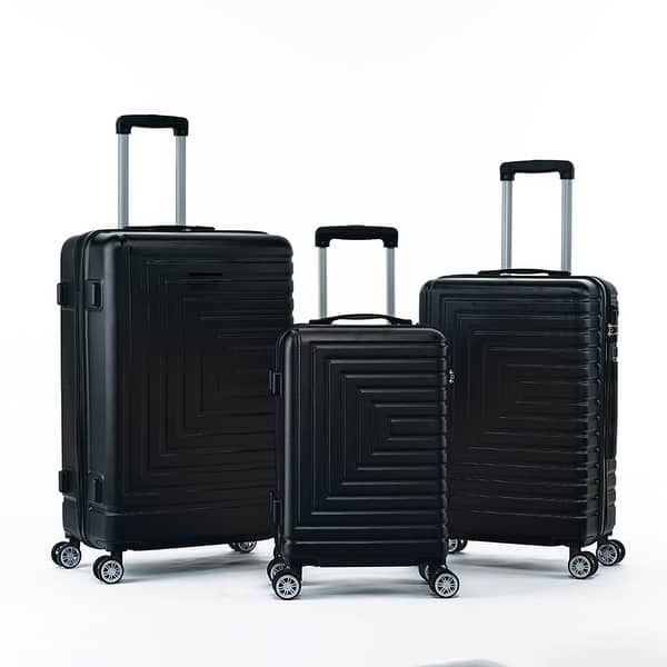 30 Inch Hardside Spinner Suitcase - Lightweight PC/ABS Luggage - 4 Wheels - Black
