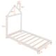 dimension image slide 2 of 4, Twin Size Solid Wood Platform Bed Frame with Chimney House-shaped Headboard for Kids, Teens, No Box Spring Required