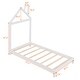 preview thumbnail 8 of 9, White Twin Size Wood Platform Bed with House-shaped Headboard