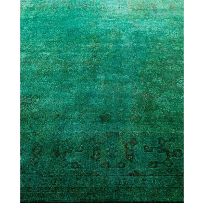 Contemporary Overdyed Wool Hand Knotted Area Rug - 6' 1" x 9' 3"