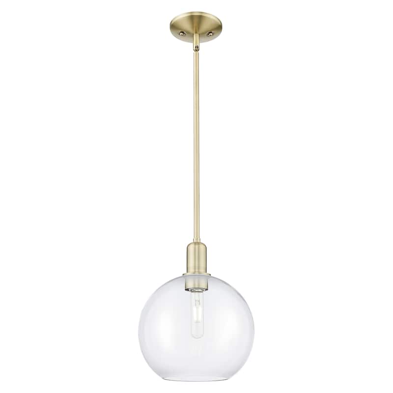 Innovations Lighting Endless Possibilities Arcadia - Athens - 1 Light 10" Stem Hung Mini Pendant - Antique Brass/Clear