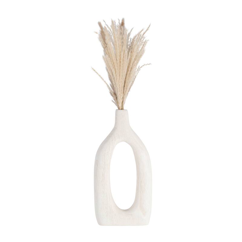 Sagebrook Home Neutral Cut-out Vase.