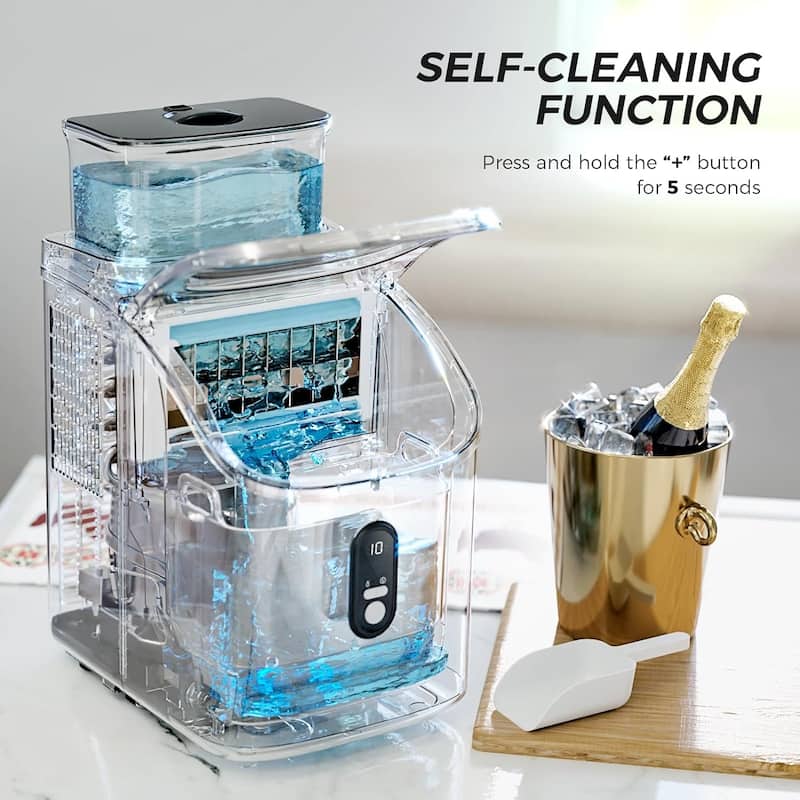 Countertop Ice Maker,Makes 9 Pieces of Ice in 6-13 Minutes, with Timer Function - 16.26*11.81*8.66in