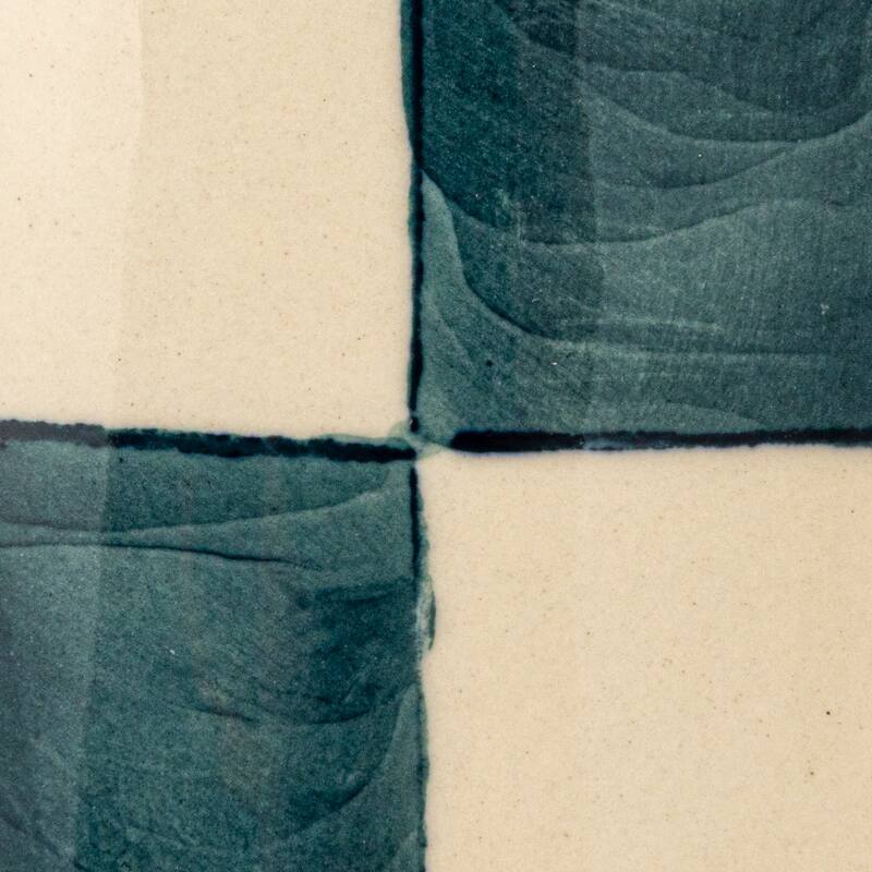 Stoneware Mug Set with Checkered Patterns - 4.8"L x 3.4"W x 3.3"H