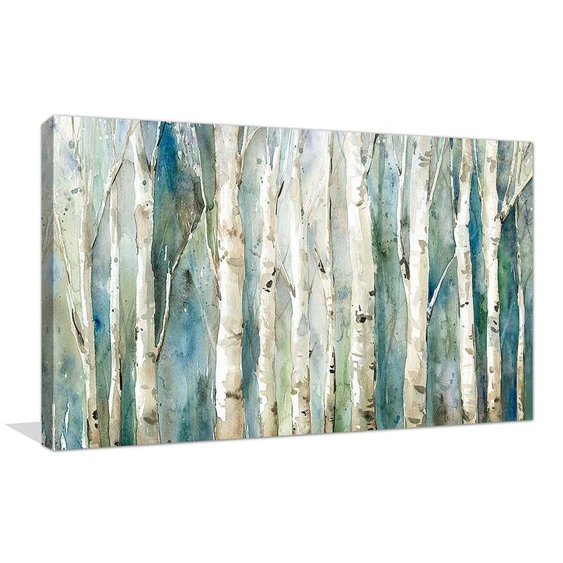 "Birch River Walk" Print on Canvas
