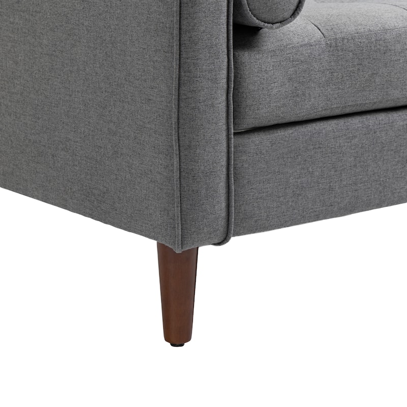 Oversized Accent Chair Linen Club Armchair with Pillows
