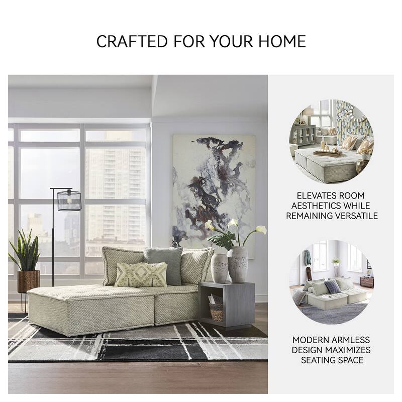Signature Design by Ashley Bales Gray 2-Piece Modular Seating - 78" W x 39" D x 28" H